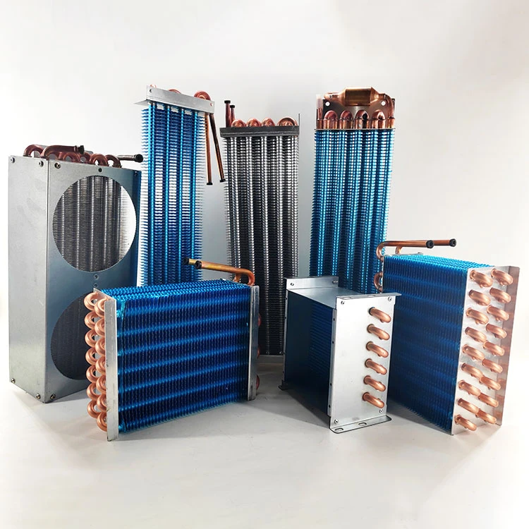 Serpentines de condensador de tubo de cobre con aletas de aluminio