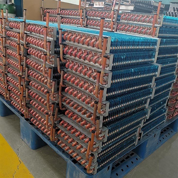Refrigeration Dryer Copper Tube Finned Condenser