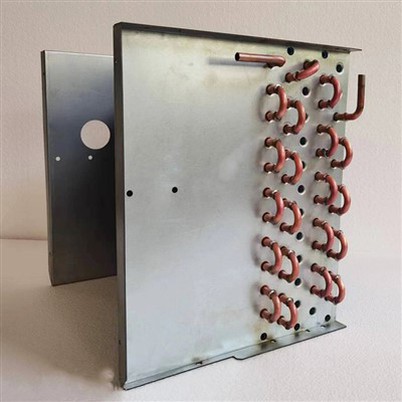 Evaporador de aletas de aluminio con tubo de cobre para gabinete de pasteles