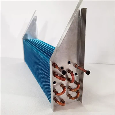 Evaporador intercambiador de calor de aire con aletas de aluminio y tubo de cobre
