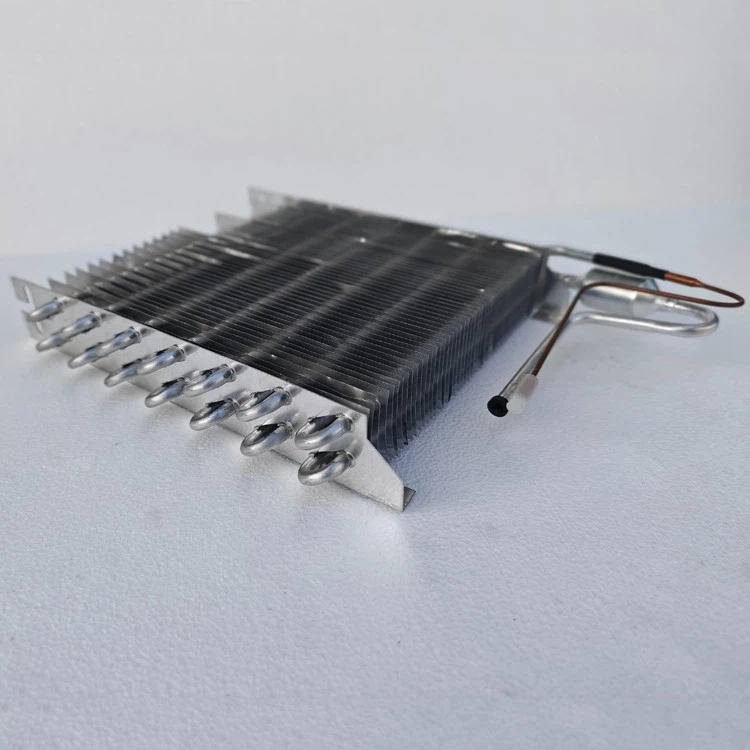 Evaporador de aletas de tubo inclinado de aluminio