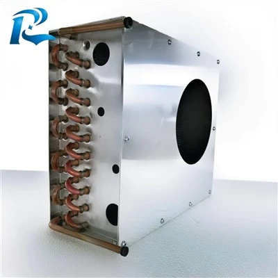 Bobina de condensador de tubo de cobre industrial con aletas de aluminio para aplicaciones HVAC y de cámara fría
